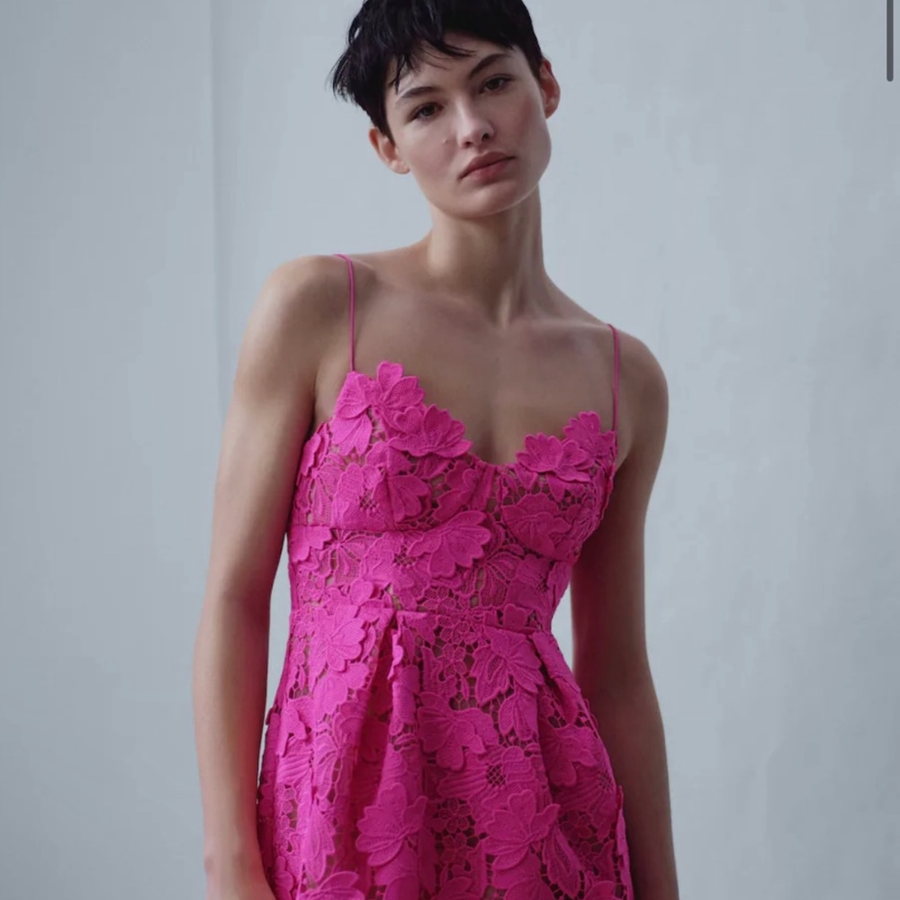 NWT Guipure dress with braces
